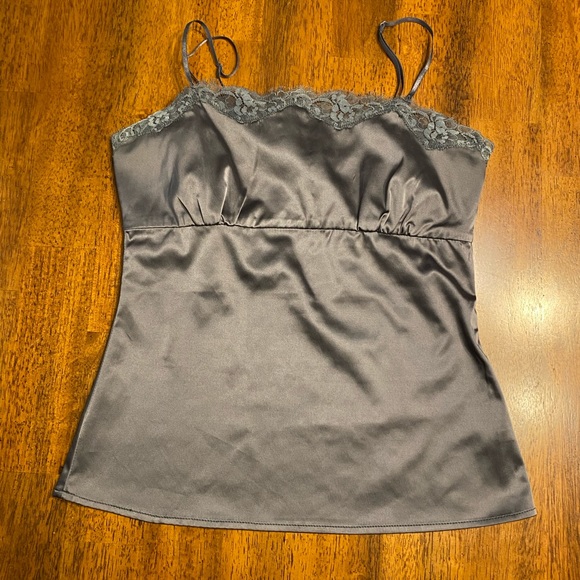 New York & Company Other - New York & Co sateen Cami with lace trim size small. Gray in color.